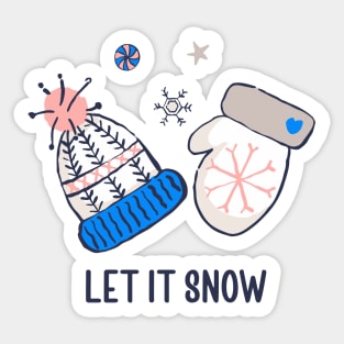 Snow Gloves and Beanie Sticker